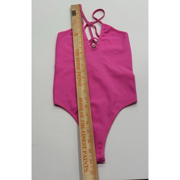 NEW FREE PEOPLE X FP MOVEMENT XS/S Dance All Day Bodysuit WOMEN Hot Pink $40 - Picture 4 of 9